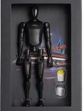 NEW & SEALED Tesla Diner Exclusive Black Optimus Bot Action Figure
